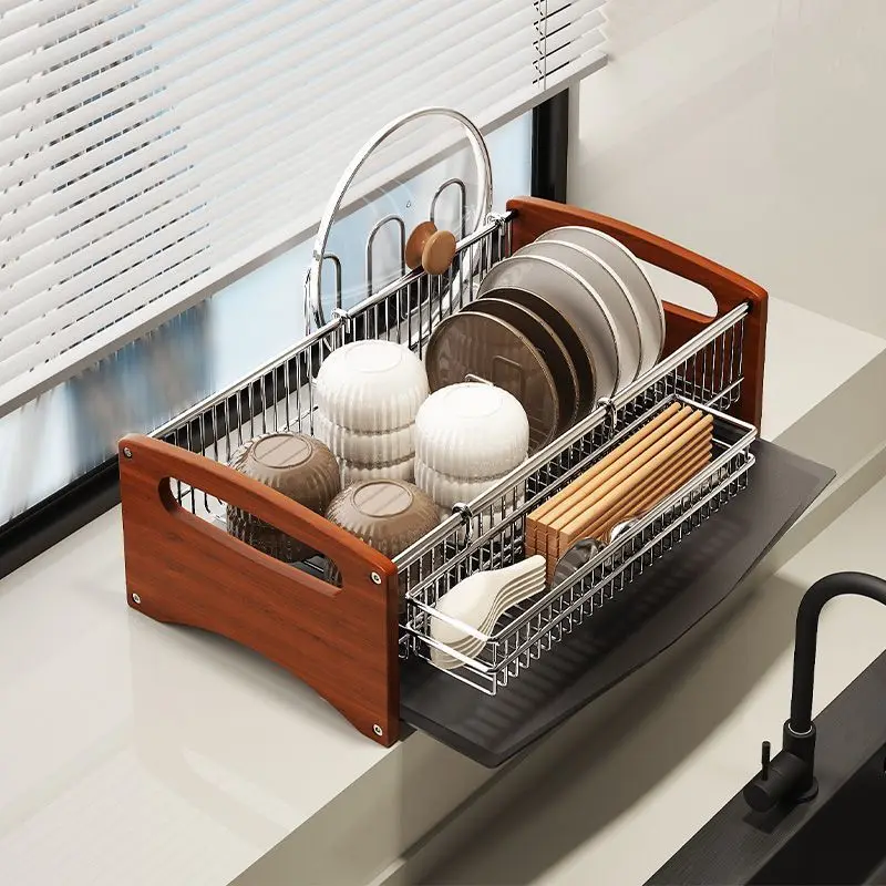 

304 stainless steel dish drain rack, kitchen rack