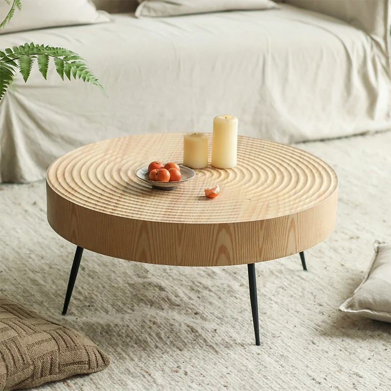 

Круглый журнальный столик для гостиной, бытовой столик для небольшой квартиры, минималистичный круглый стол