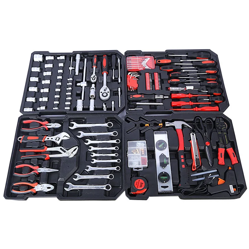 A187ピース 手動式ラチェットレンチ スリーブコンビネーションツール ハンドキット 自動車、バイク、自転車のメンテナンス用