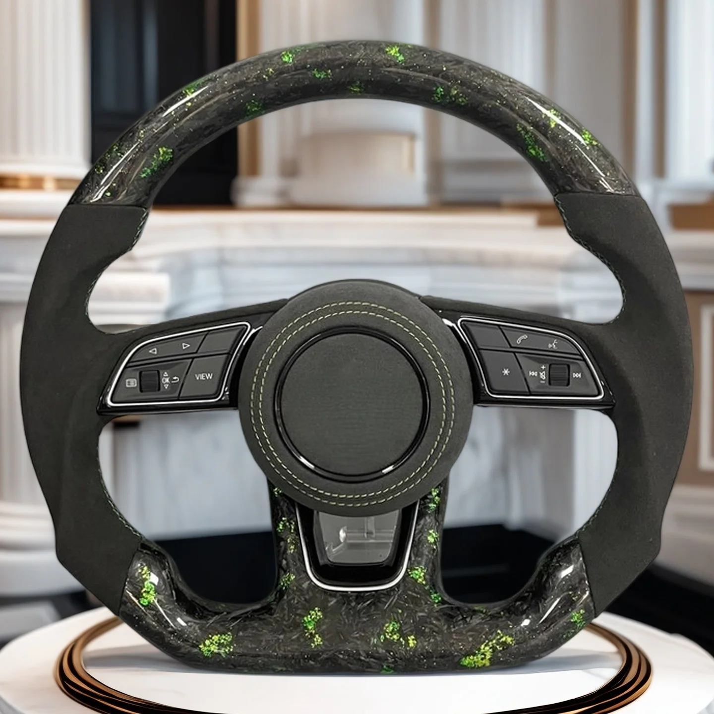 Forging Carbon Fibre Steering Wheels For Audi A3 A4 A4L A5 A7 A8 Q5 Q7 Q8 TT R8 Leather Car Steering Wheel Car Accessories