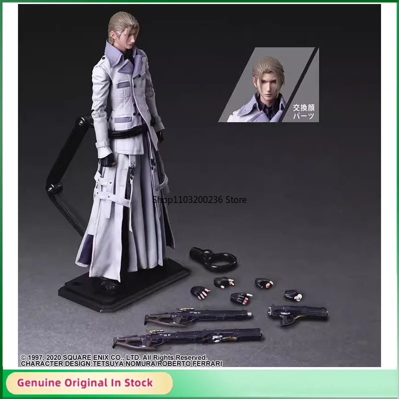 Original SQUARE ENIX PLAY ARTS Space Warrior Rufus Shinra Final Fantasy VII Remake Version Action Figures Collectibles Model