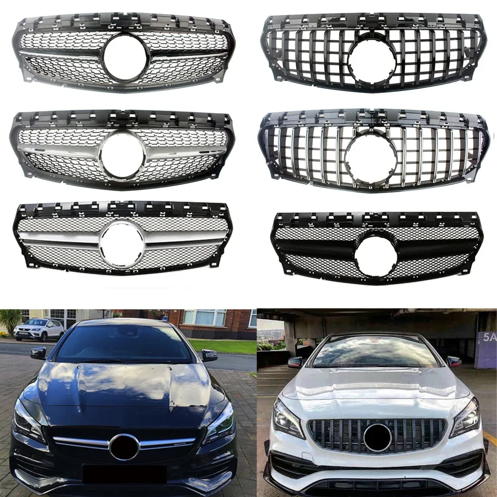 

Front Racing Facelift Upper Radiator Billet Bumper Grille Cover For Mercedes Benz W117 CLA Class 2017 2018 2019
