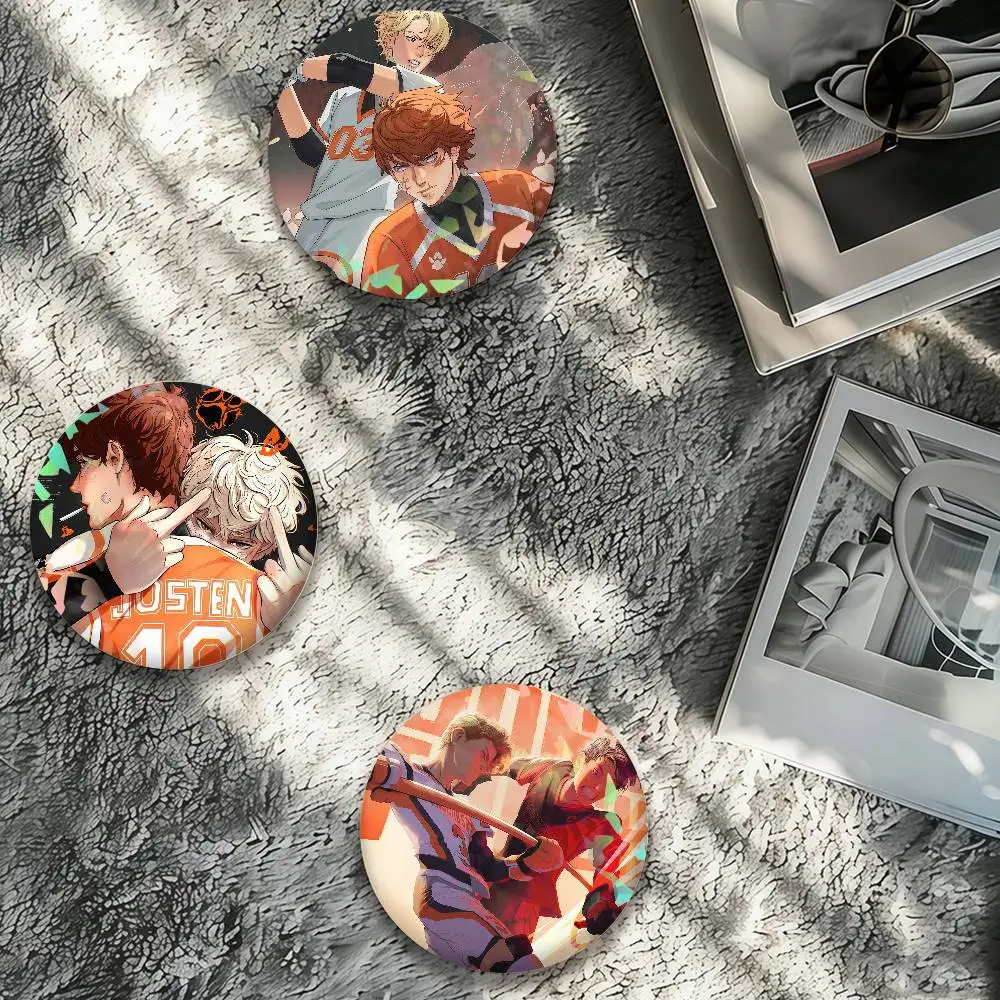 F-Foxhole Court Book Neil Josten Andrew Minyard Laser Badge Pins Handmade Brooches for Backpack Gifts Bag Decor Fans Collect