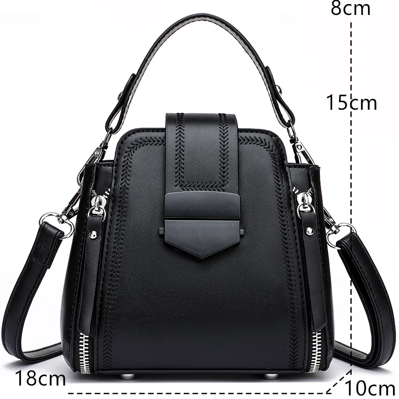 High Quality Leather Handbag Women Fashion Shoulder Croosbody Bag Luxury Designer Messenger Small Purse Female 2023New Trend Sac