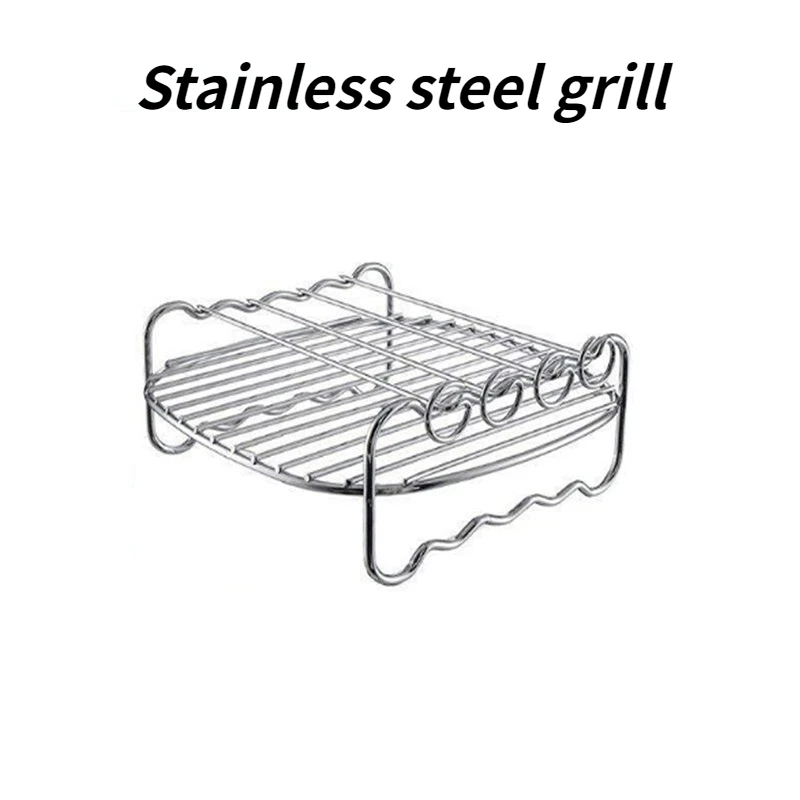 304 stainless steel overhead air fryer accessories Double layer barbecue rack 4-pin rack suitable for HD9232