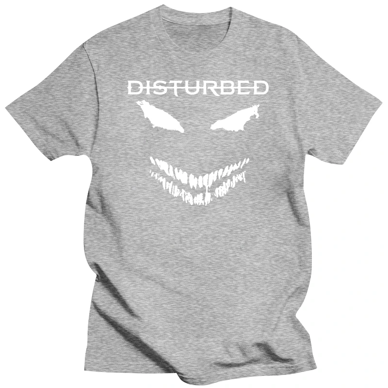 New Disturbed Band White Scary Face Heavy Metal Shirt (SML-2XL) badhabitmerch