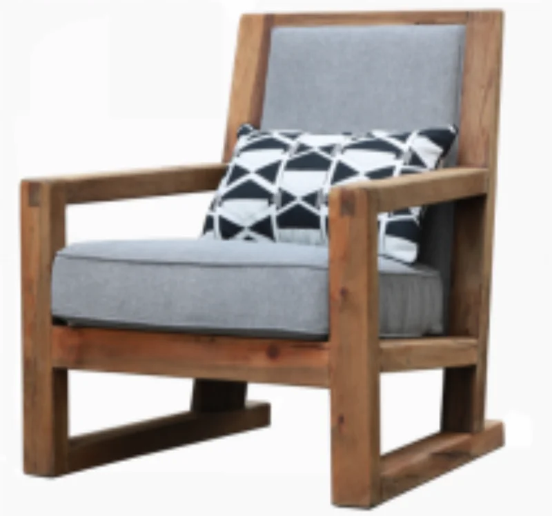 %d Modern Solid Wood Arm Chair-Comfortable Living Room Leisure Furniture-