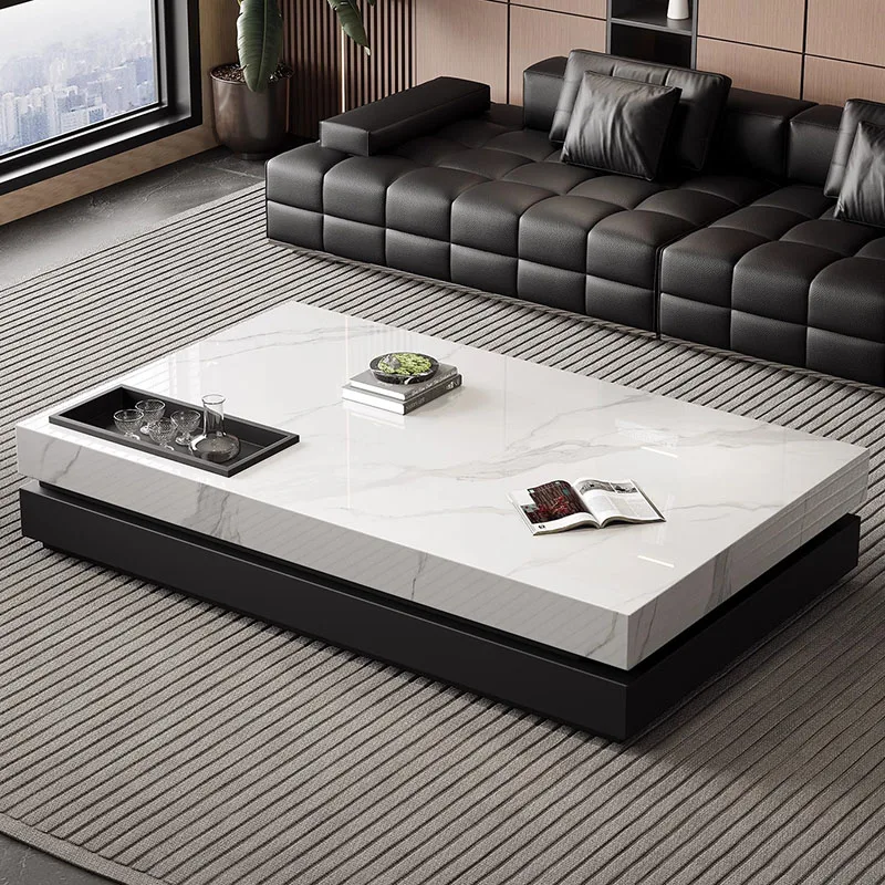 الديكور طاولة القهوة الحديثة مصمم عشاء الكمبيوتر طاولة القهوة الصناعية الحد الأدنى واضح ميسا أثاث المنزل المساعد #3