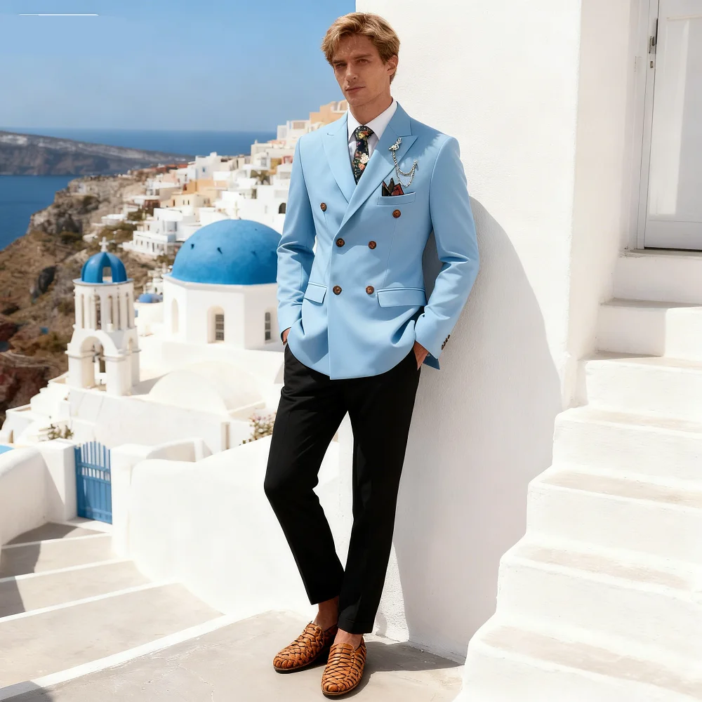 

Men's Slim Fit Solid Blazer Casual Wedding Suit Jacket Best Man Dinner Tuxedo Coat Fashion Business Groom