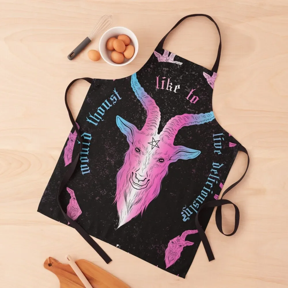 

Trans Pride Live Deliciously Apron Home Supplies Kitchenware kitchen utensil Funny Apron