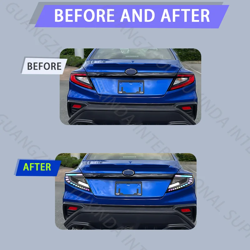 Sindar Auto Car New Design RGB Taillights LED Taillight Assembly Modification For Subaru WRX 2th Gen 2022-2025 22-25 Wholesales