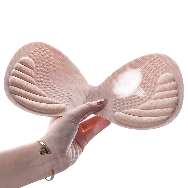 Almohadillas de realce extraíbles para mujer, almohadillas de látex para Sujetador de Bikini, almohadillas de espuma para el pecho, insertos invisibles para traje de baño, copas acolchadas para el pecho