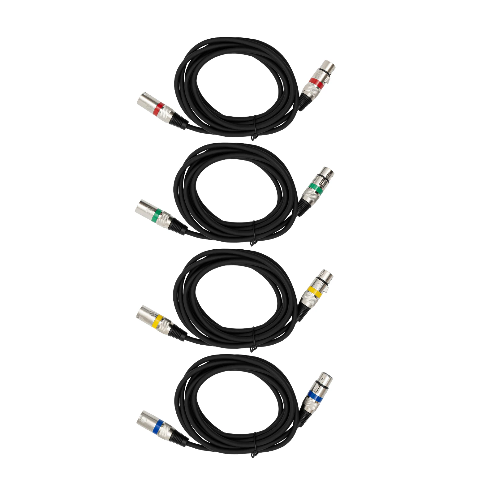 Cavo DMX da 3 Metri, 4/5 Pezzi | Cavo di Comunicazione per Segnale DMX per Illuminazione da Palcoscenico | Cavi per Microfoni Audio RVPE