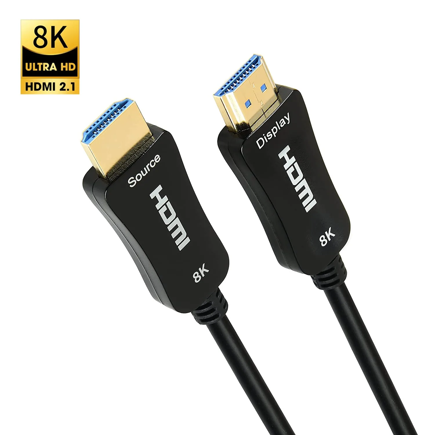 

Ultra HD 8K Fiber Optic HDMI-Compatible 2.1 Cable 50M 8K60hz 4K120hz HDCP 2.3 2.2 48Gbps for Apple-TV Dolby Vision Atmos PS5 PS4