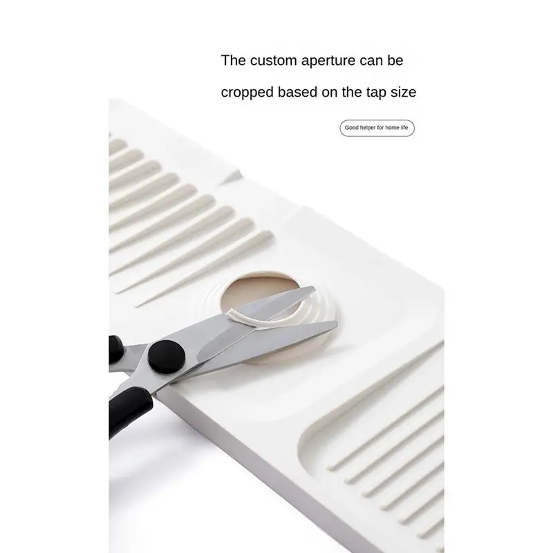 A26F-2PCS Silicone Faucet Splash Pad Bathroom Kitchen Mat Anti-Splash Drain Pad Faucet Bottom Waterproof Thickening