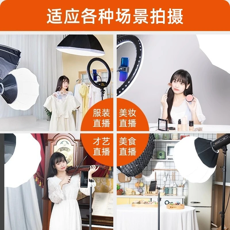 200 واط المهنية تيار مباشر ملء الضوء الأخضر شاشة الملابس الغذاء فيديو التصوير الفوتوغرافي معدات الإضاءة الناعمة الكروية #3