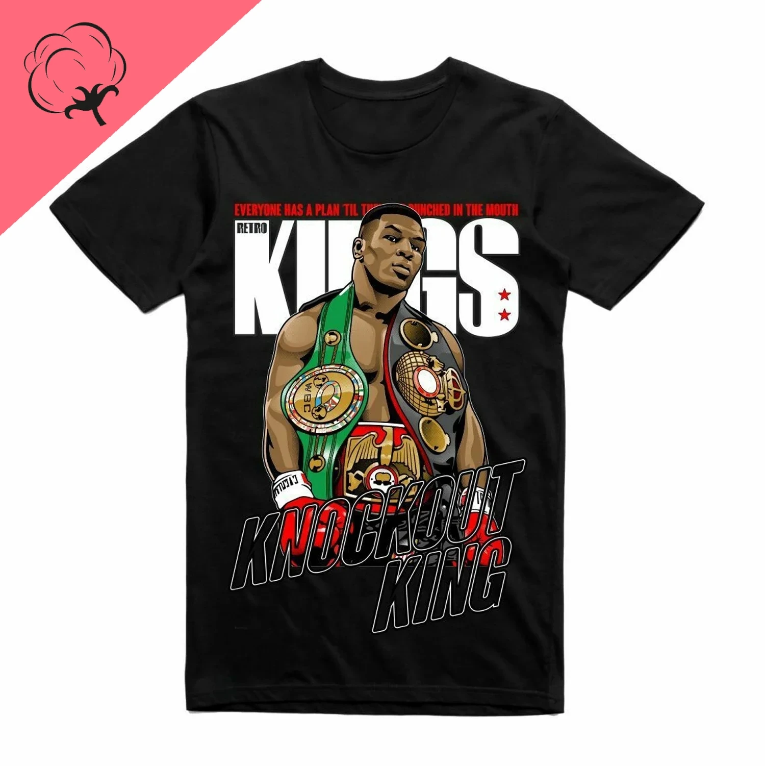 الجميع لديه خطة مثقوبة في الفم. مايك تايسون تي شيرت الصيف قصيرة الأكمام س الرقبة الرجال تي شيرت جديد XS-3XL