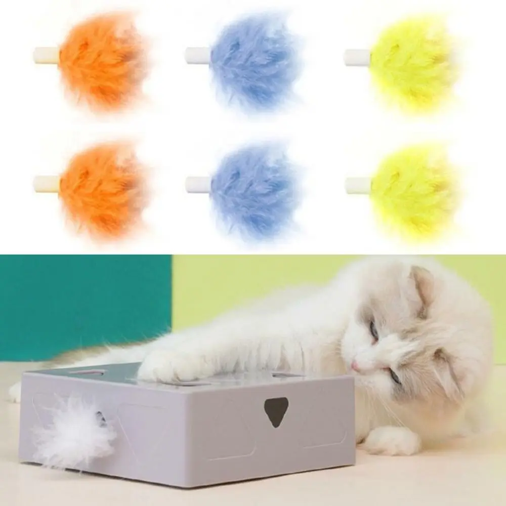 6Pcs Interactive For FOFOS Exercise Cat  Replacements Head Cat Feather  Cat Magic Box