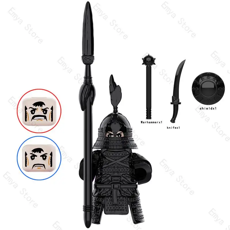 

Single Sell Medieval Knight Iron Pagoda Armor Soldier Building Blocks Action Figures Accessories Weapon Helmet Kids Toys DY301