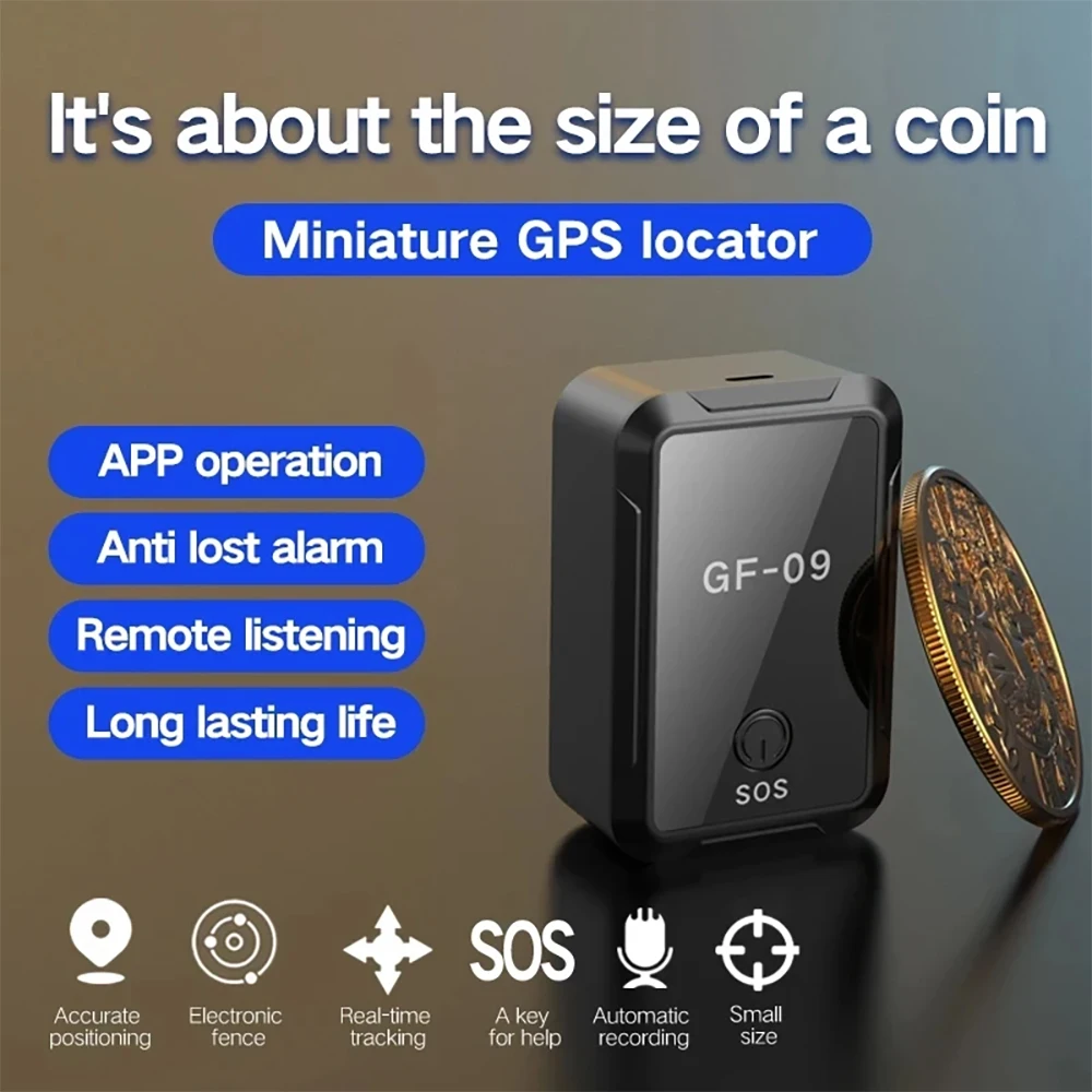 GF09 GPS Tracker Anti-Loss Real-Time Tracking Device Magnetic Anti-Theft Positioner Automatic Alarm GeoFence Route History