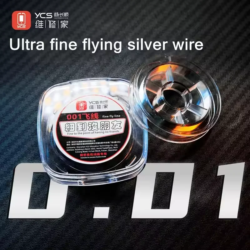

YCS 0.01mm Silver Wire Flying Wire Wiring for PCB BGA Motherboard CHIP IC IPHONE Android Phone Repair Wire Solder Pad lying Line