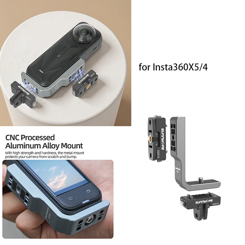

Suitable for Insta360X5/4 horizontal and vertical expansion bracket L-type compatible magnetic adapter bracket accessories