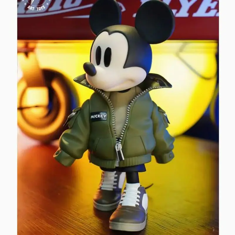 

Disney 15cm Mickey Minnie Figure Trend Play Cartoon Figure Coat Tidal Suit Room Decoration Handmade Doll Ornaments Birthday Gift