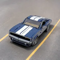 1329PCS MOC (2in1) Muscle Car and Pickup Truck Powered Car DIY Educational Building Blocks Toy for Kids Christmas Boys Gift