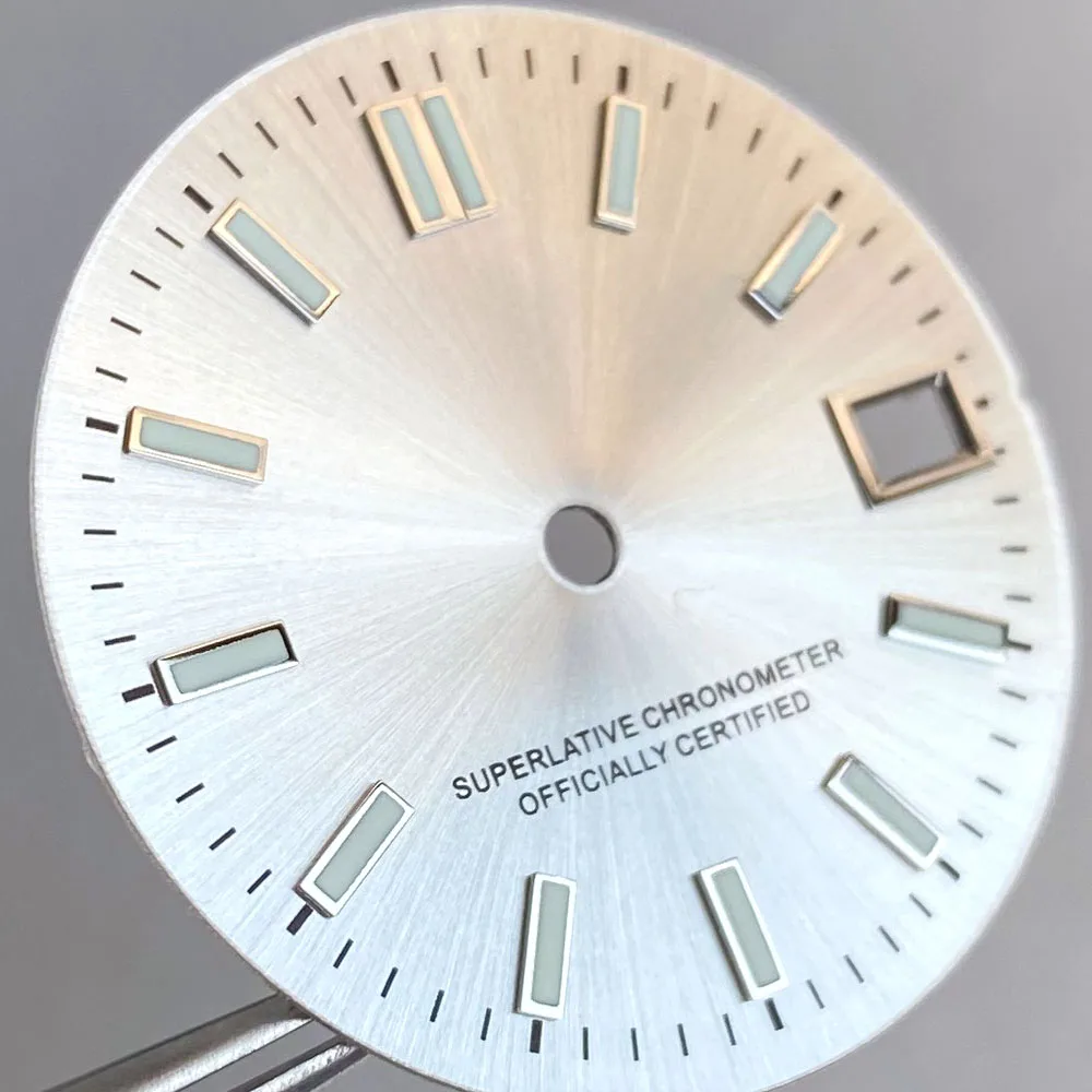 MOD Sterile 29mm Watch Dial Face Hands Set Luminous Black Blue Silver Orange Fit NH35 NH36 Movement Men Watch Accessories Part