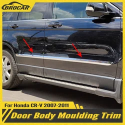 Car Styling For Honda CR-V CRV 2007 to 2011 ABS Chrome Side Door Body Moulding Trim Molding Strip Liner Protector Cover 4pcs