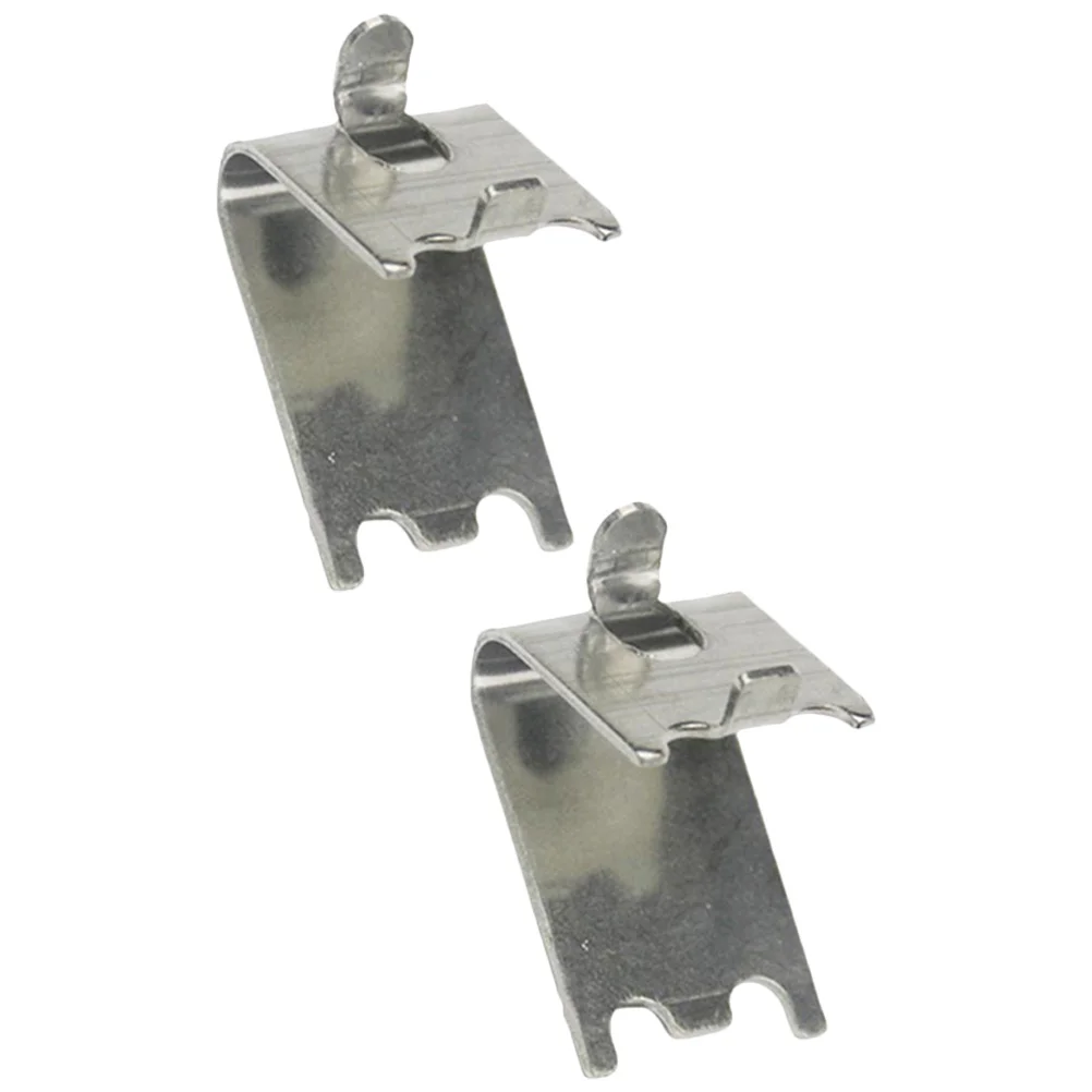 

2 Pcs Freezer Shelf Buckle Shelving Fixing Bracket Clip Stainless Steel Metal Cooler Brace Fridge Clips Bridesmaid Refrigerator