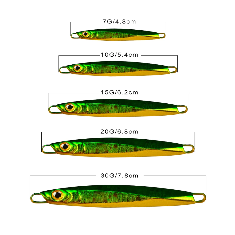 Proberos 1 Stück Laser-Metall-Jigs - 7g/10g/15g/20g/30g Hochleistungs-Salzwasserköder für Thunfisch, Barsch, Lachs & Königsfisch – Detail 3