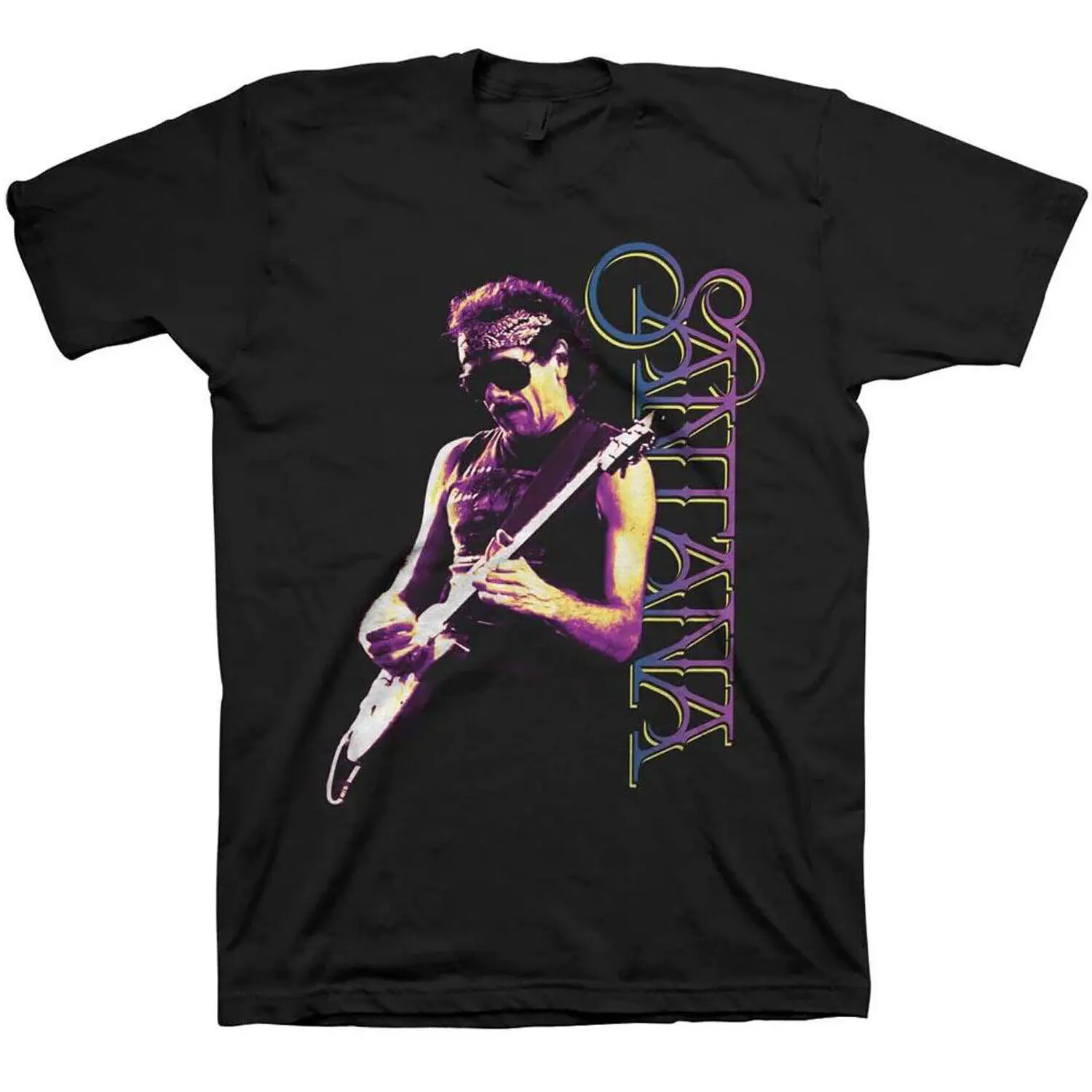 Men's Santana Classic Live T Shirt Slim Fit XX Large Black