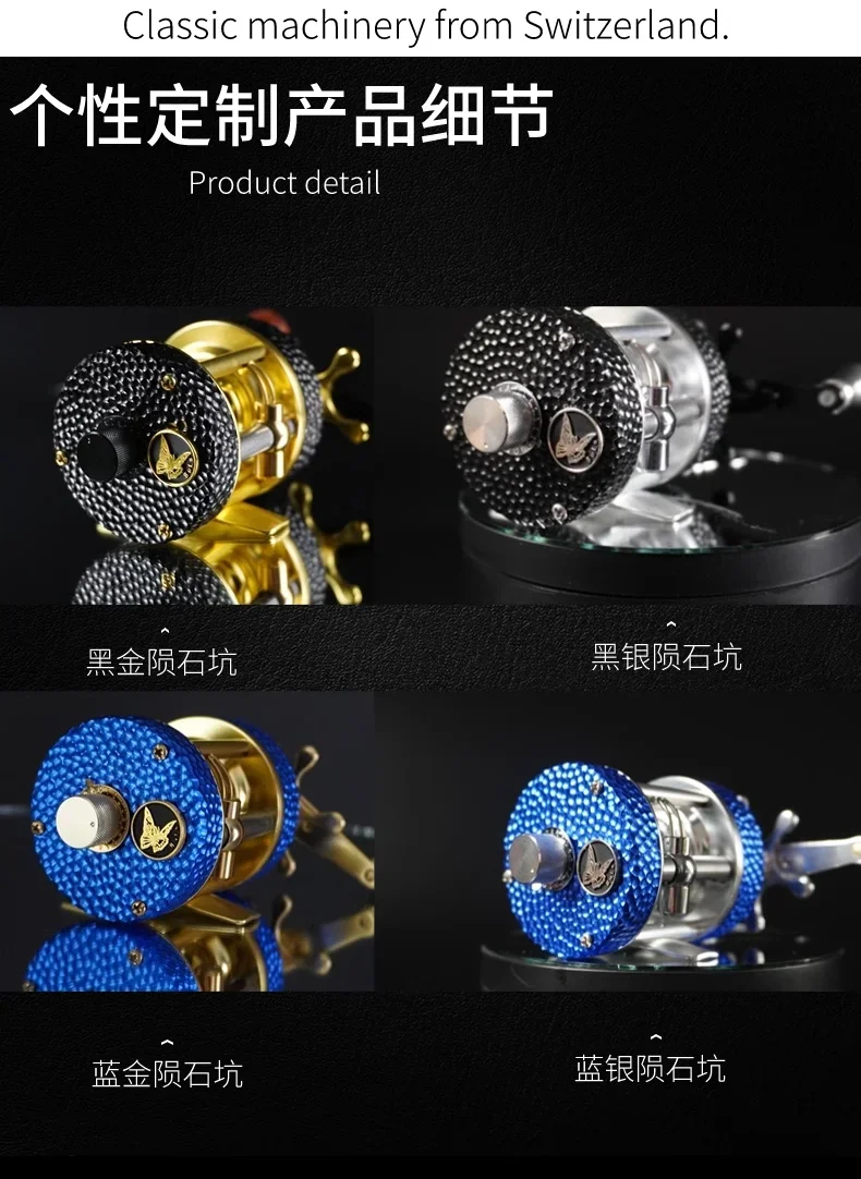 Buros micro-matter drum Wheel personality custom Crater many vintage stream road Yamagukou trout fishing wheel