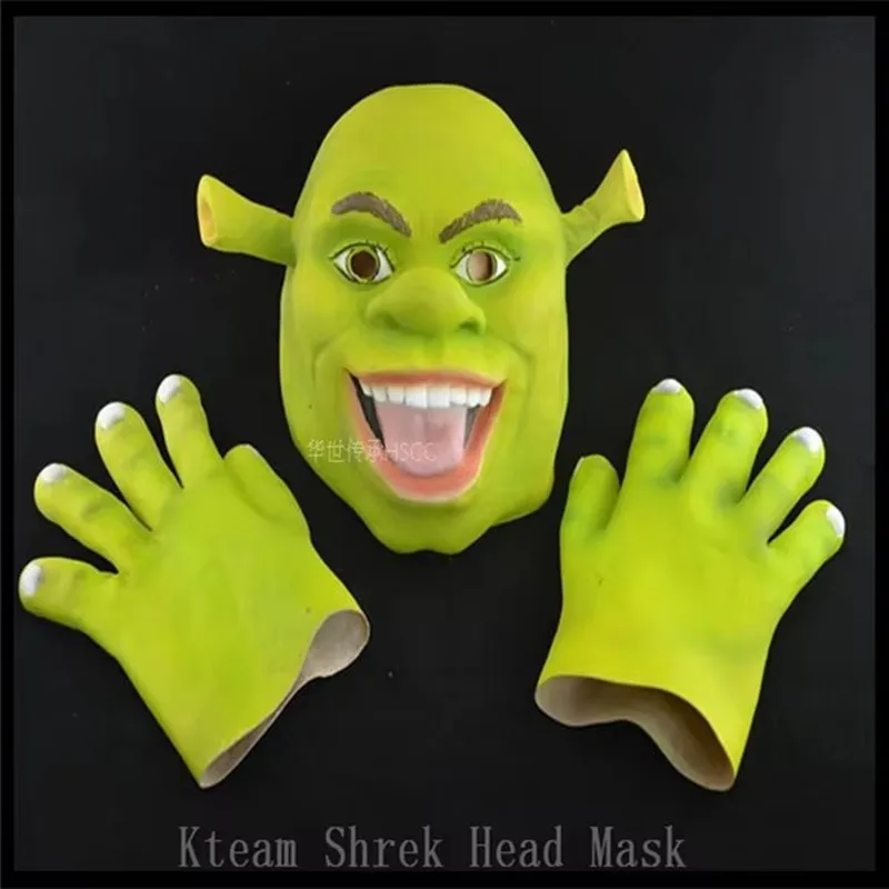 

Top Quality Party Cosplay Green Shrek Mask Movie Cosplay Prop Adult Animal Party Mask Move Face Mask for Halloween Cosplay