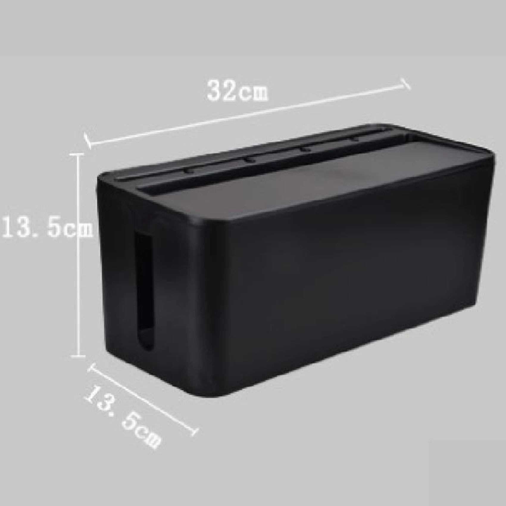 Delicate Texture-2X Cable Management Box For Desk Cable Management And Power Strip Box Solutions(Black)
