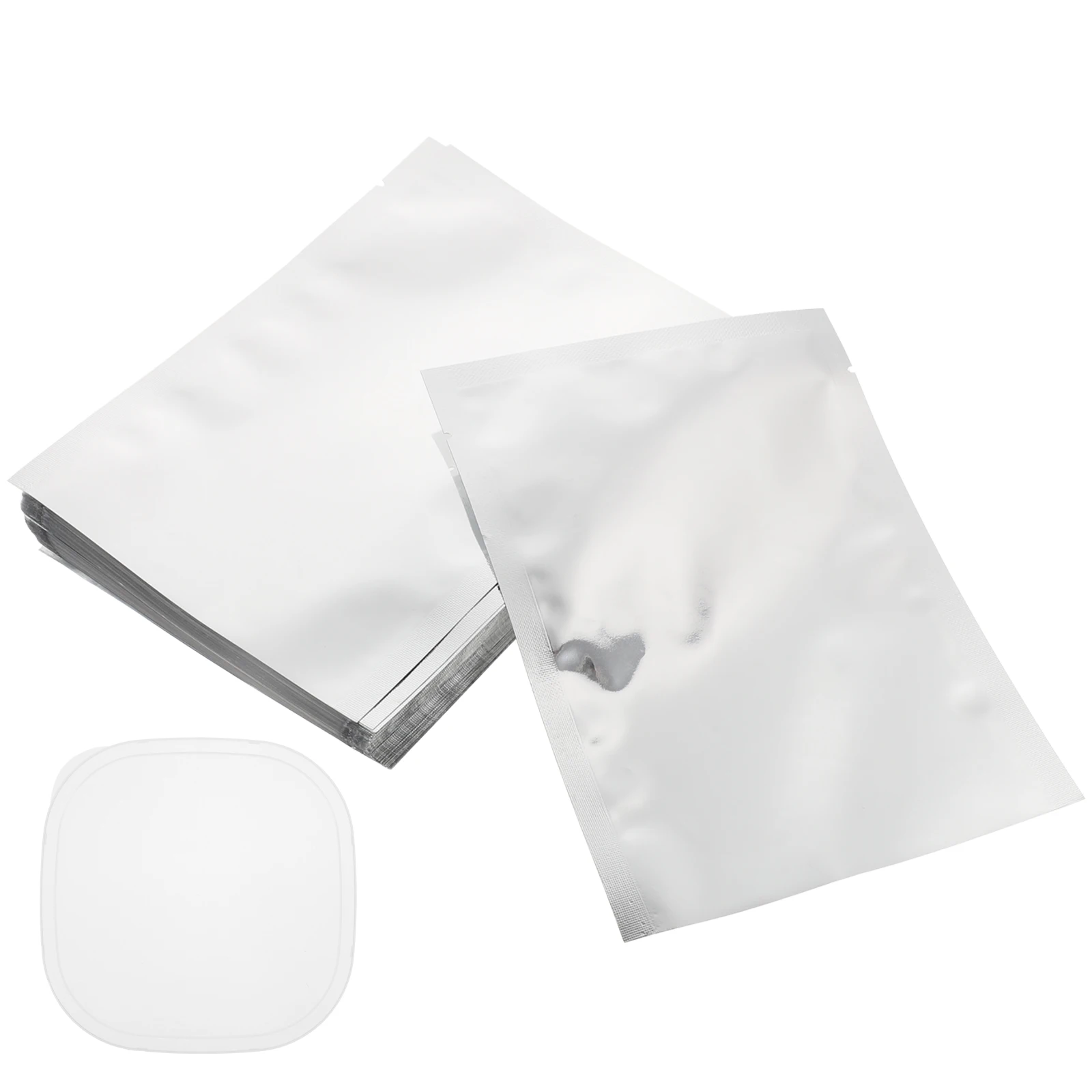 

100pcs Vacuum Bags Aluminum Foil Storage Bags Resealable Heat Resistant Pouches For Snacks Loose Tea Bakery Food Packaging