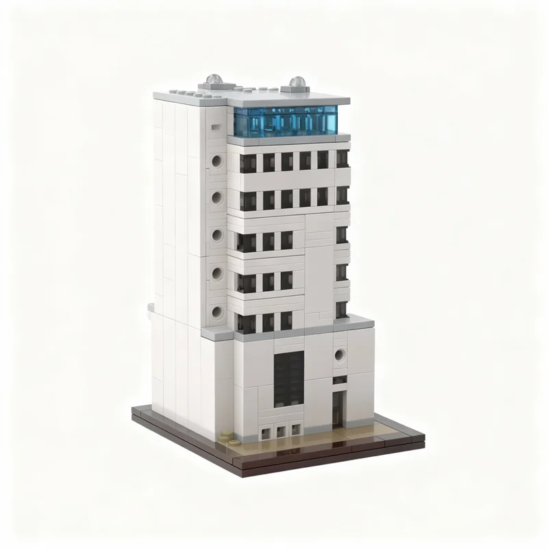 1327pcs MOC Umspannwerk Am Getreidemarkt Chemnitz Model Building Blocks Construction Brick Idea Education Christmas Gifts Toys