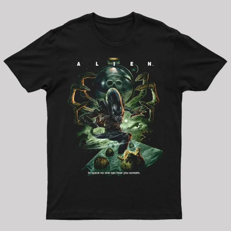 

80s Retro Sic fi Alien Gift T Shirt Weyland Yutani Lv 426 Xenomorph Graphic Clothes 0312 100% cotton print All size tops S-6XL
