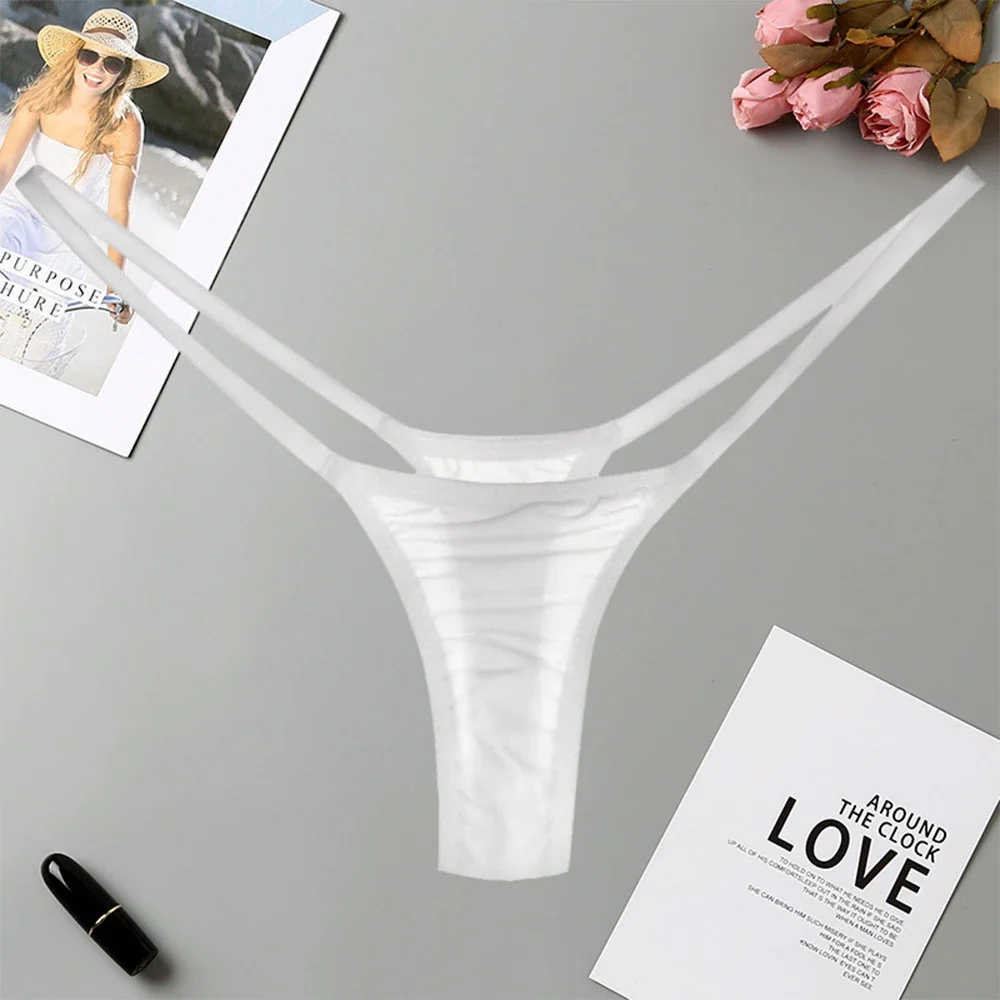 Bragas transparentes de malla para mujer, lencería Sexy sin costuras ultrafina, tangas de cintura baja sólidas, Tanga, ropa interior para mujer A50