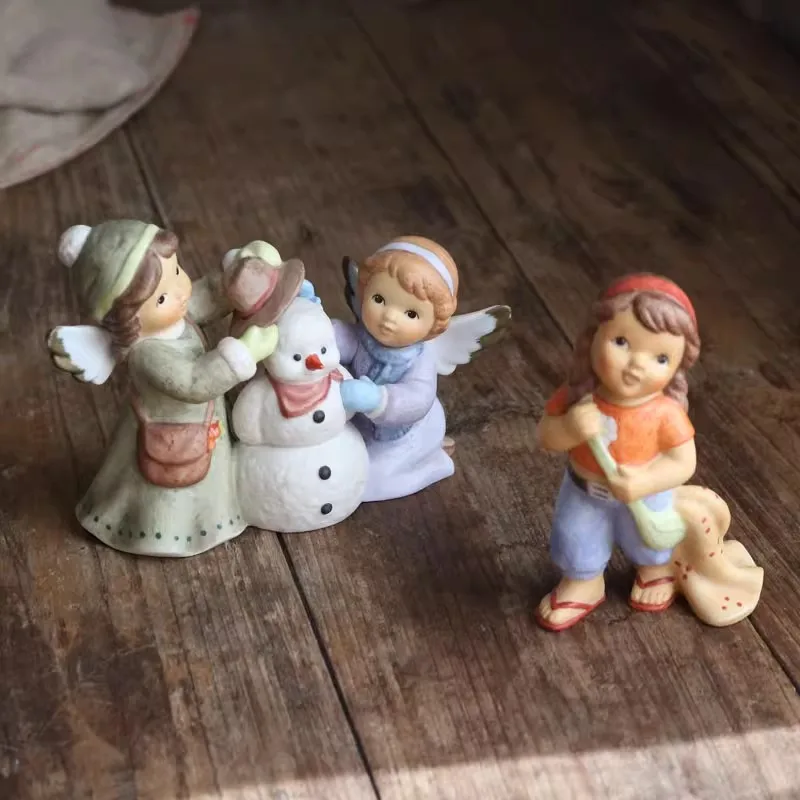 

German antique doll ceramic handmade doll porcelain doll statue angel decorative ornament