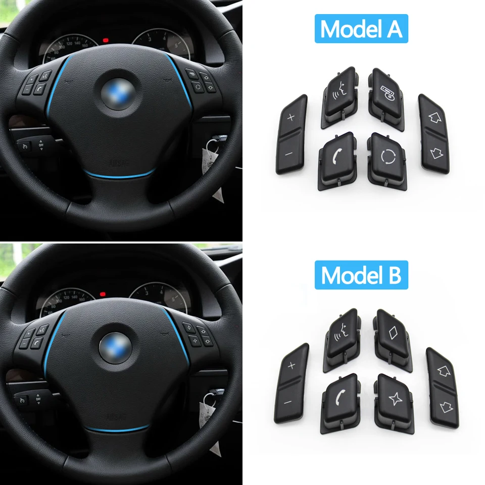 Verschillende stijlen Auto Stuurwiel Knop Frame Decoratie Cover Trim