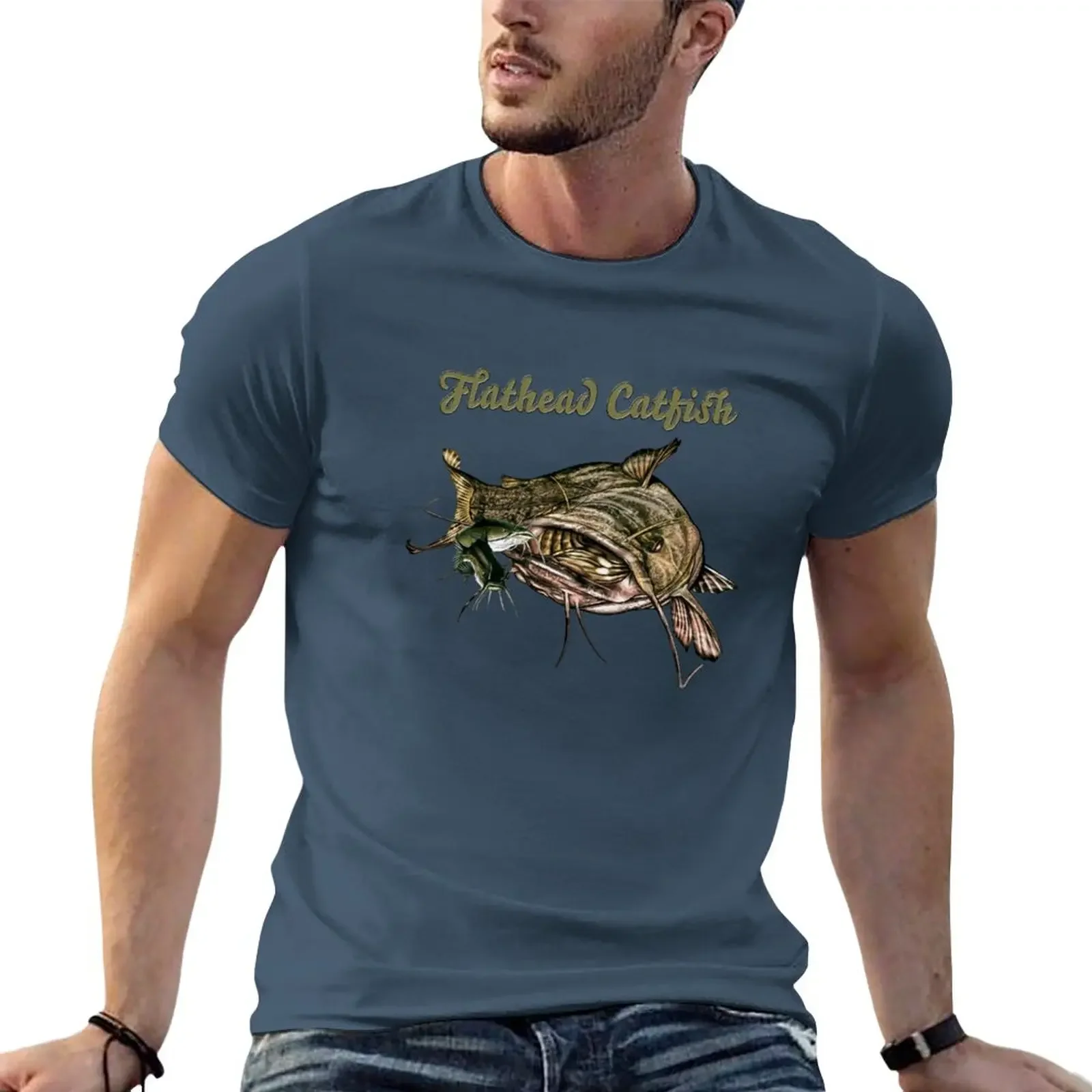 Flathead Catfish T-Shirt vintage kawaii clothes mens clothing