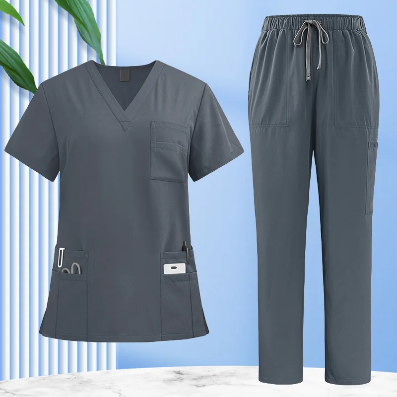 Sala de cirurgia Conjunto Uniforme Médico, Hospital Trabalhando Scrubs, Suprimentos Médicos, Enfermeira Cirurgia Dentária Terno, Workwear Atacado