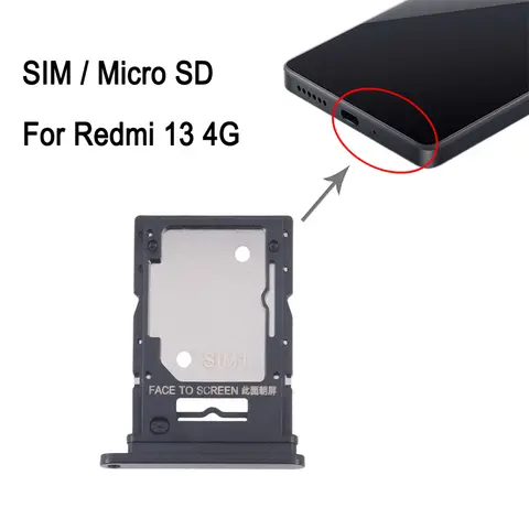 Xiaomi Redmi 13 4G SIM/마이크로 SD 카드 트레이 교체 부품