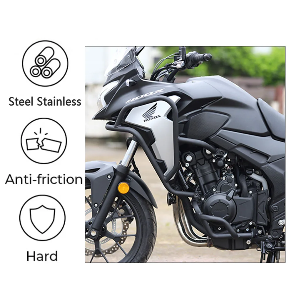 Motorcycle Upper&Lower Engine Guard Highway Crash Bar Frame Bumper Protector For HONDA CB400X 2021-2022 CB500X 2019-2022