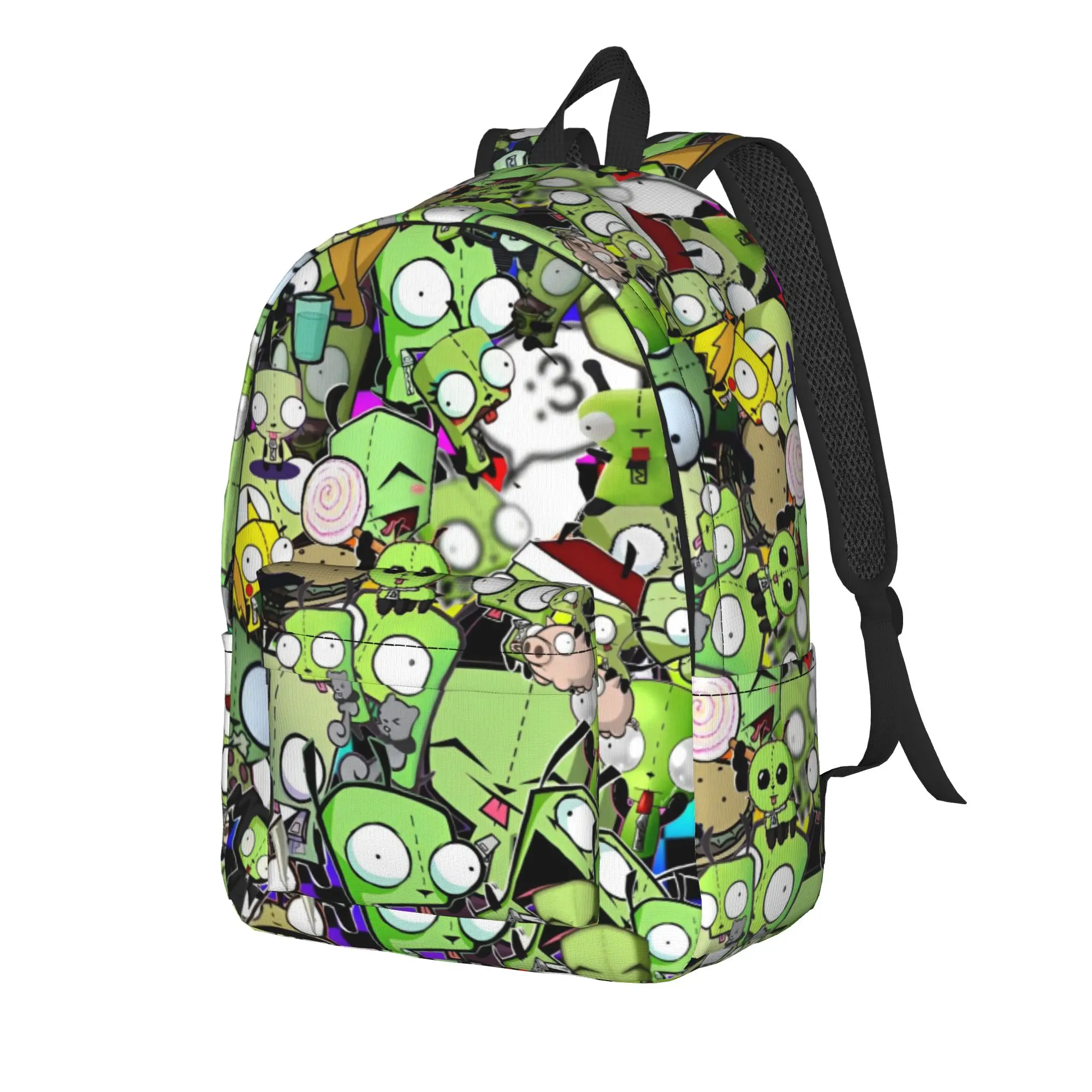 Invaders Zims  Backpack for Men Women Casual High School Work Daypack College Canvas Bags Durable