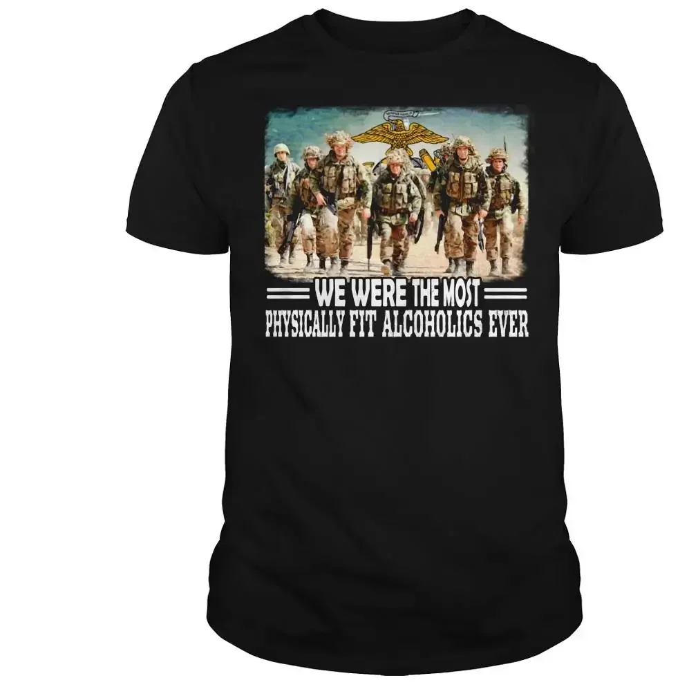 

Funny US Marine Corps Alcoholics Inscriptions T-Shirt 100% Cotton O-Neck Summer Short Sleeve Casual Mens T-shirt Size S-3XL