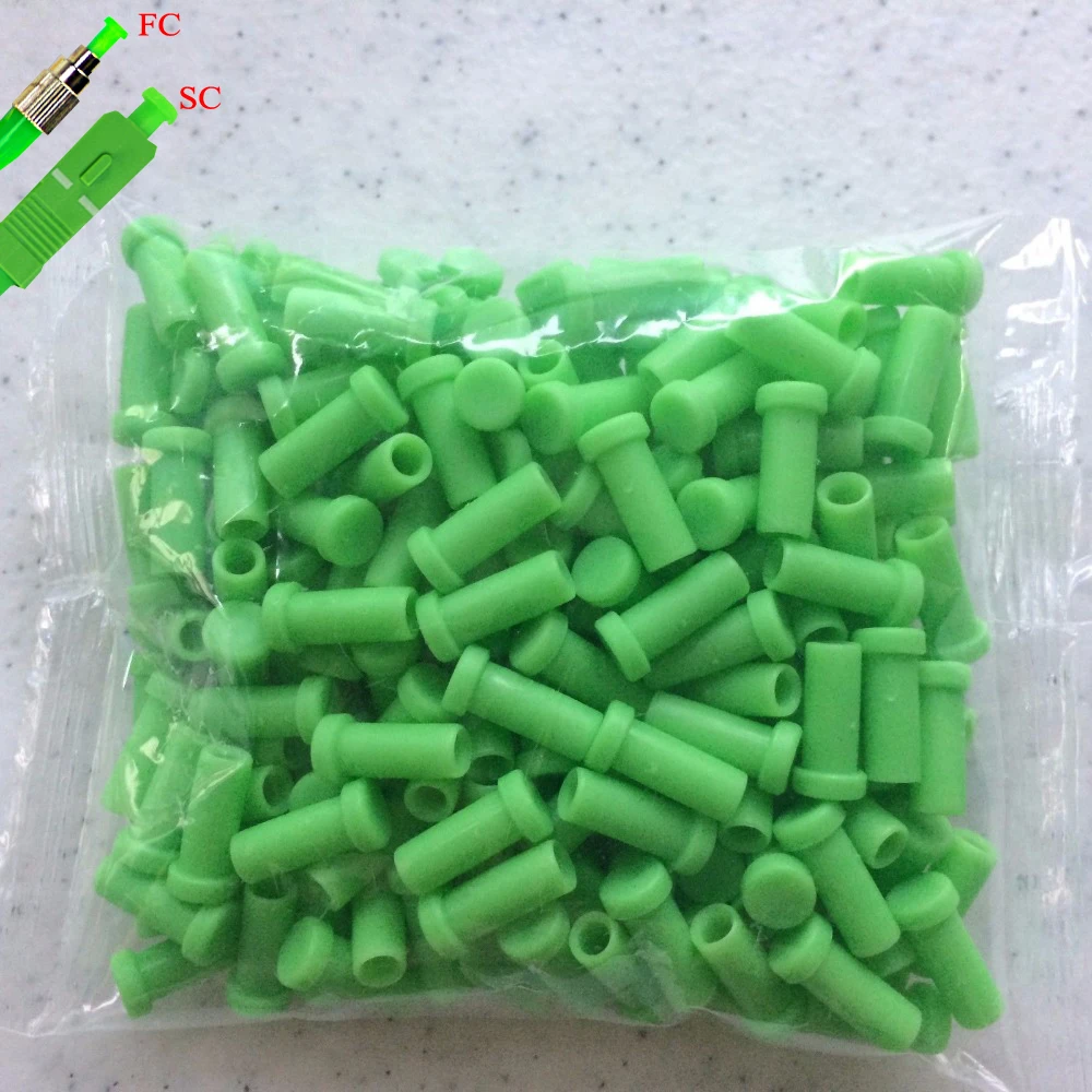 

1000pcs fiber optic SC/APC dust cap for SC FC 2.5mm connector green SC/APC dust cover protector ftth