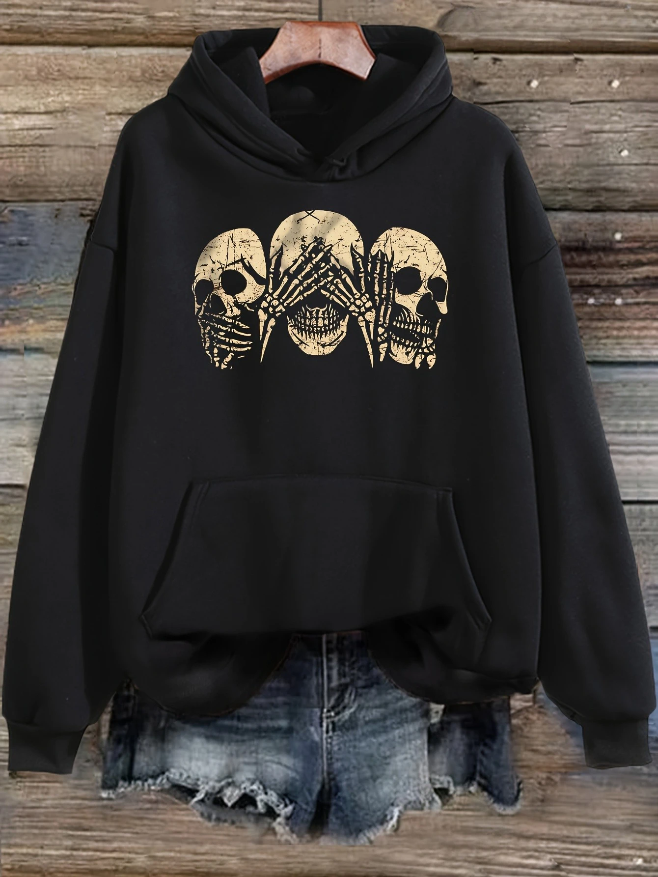 

Skull Graphic Print Autumn and Winter Men's and Women's Hoodies Casual Loose Outdoor Street Sports Training Brand Fashion Trend